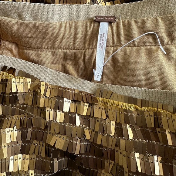 Free People Party Flare Sequin Pants is Bronze Gold - Picture 11 of 11